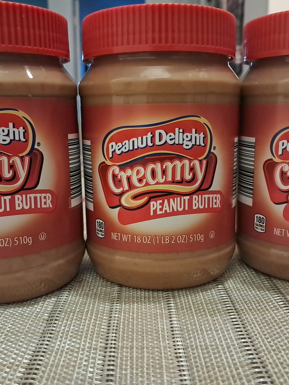 Lot Of 3.Creamy Peanut Butter - Red Jar